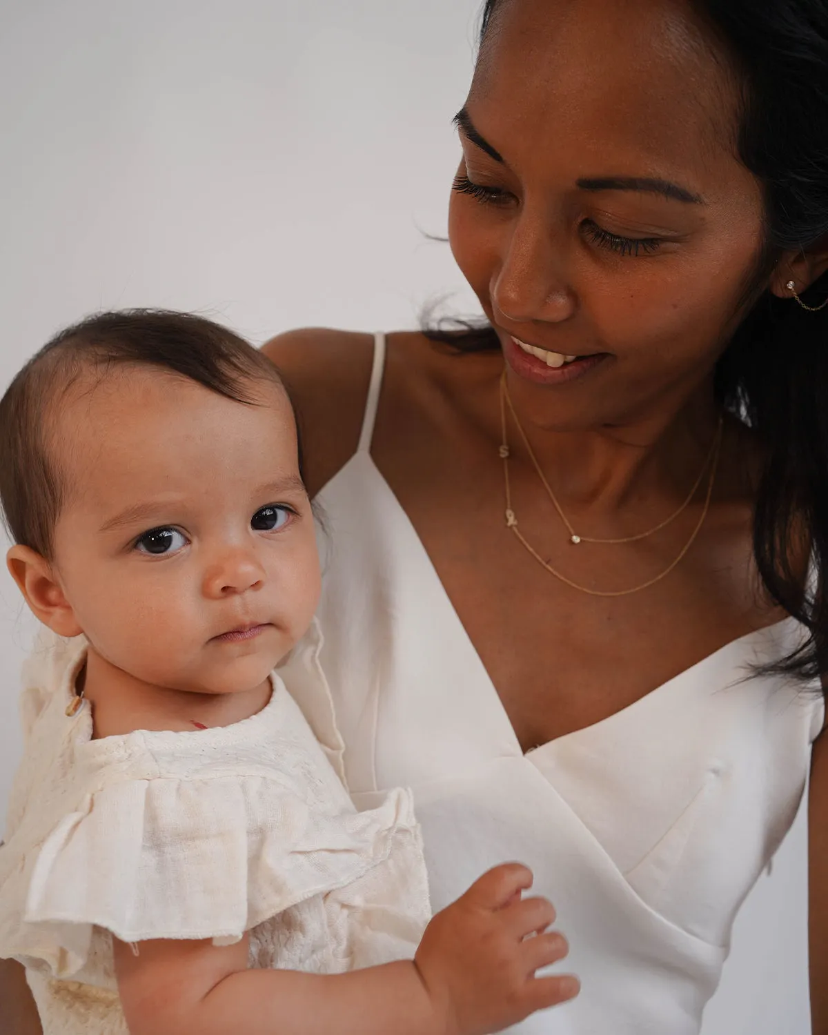 Bezel Diamond Necklace - Mommy   Me