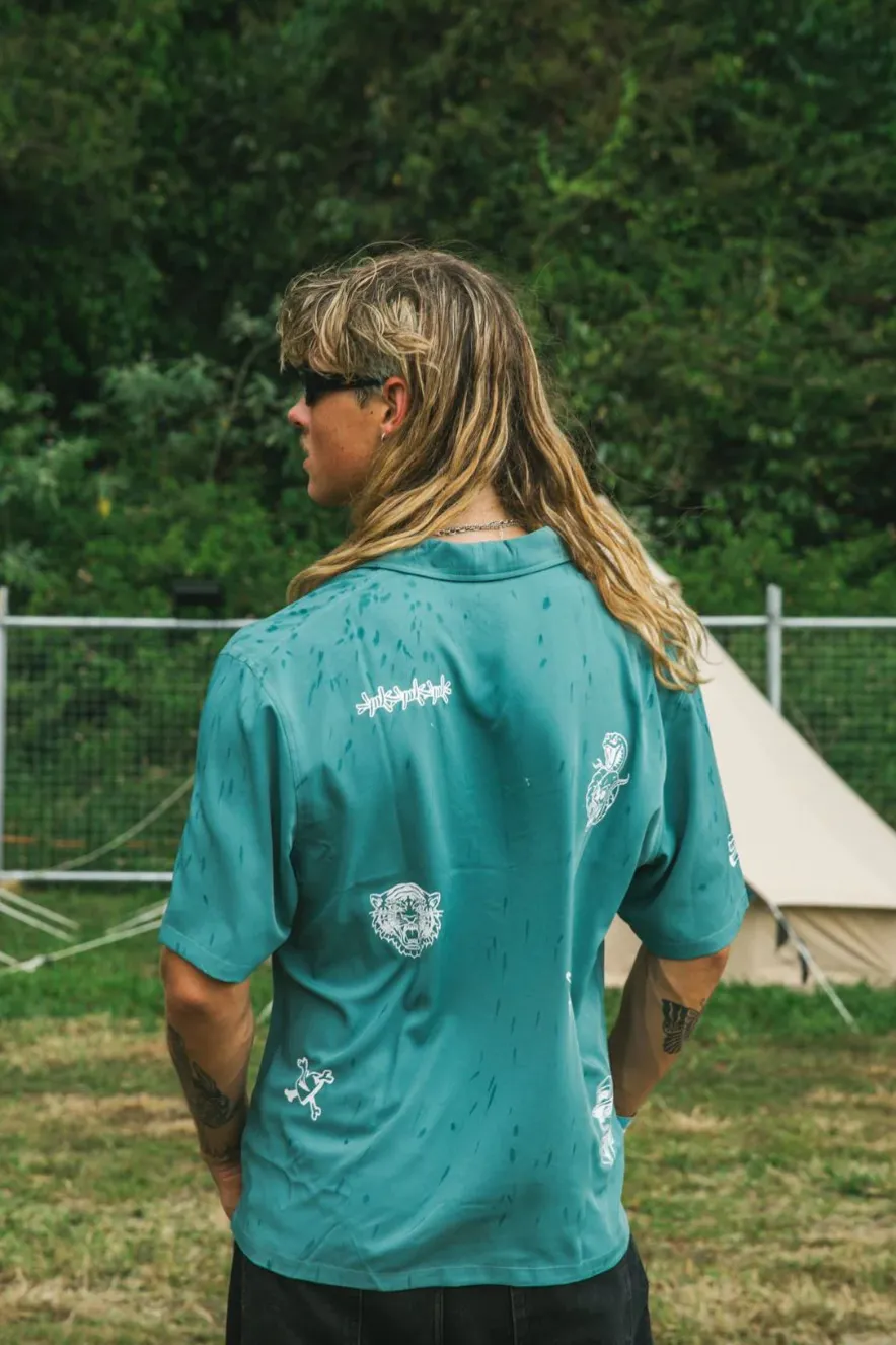 BILLY BONES CLUB CLUB INK BOWLO SHIRT - EMERALD