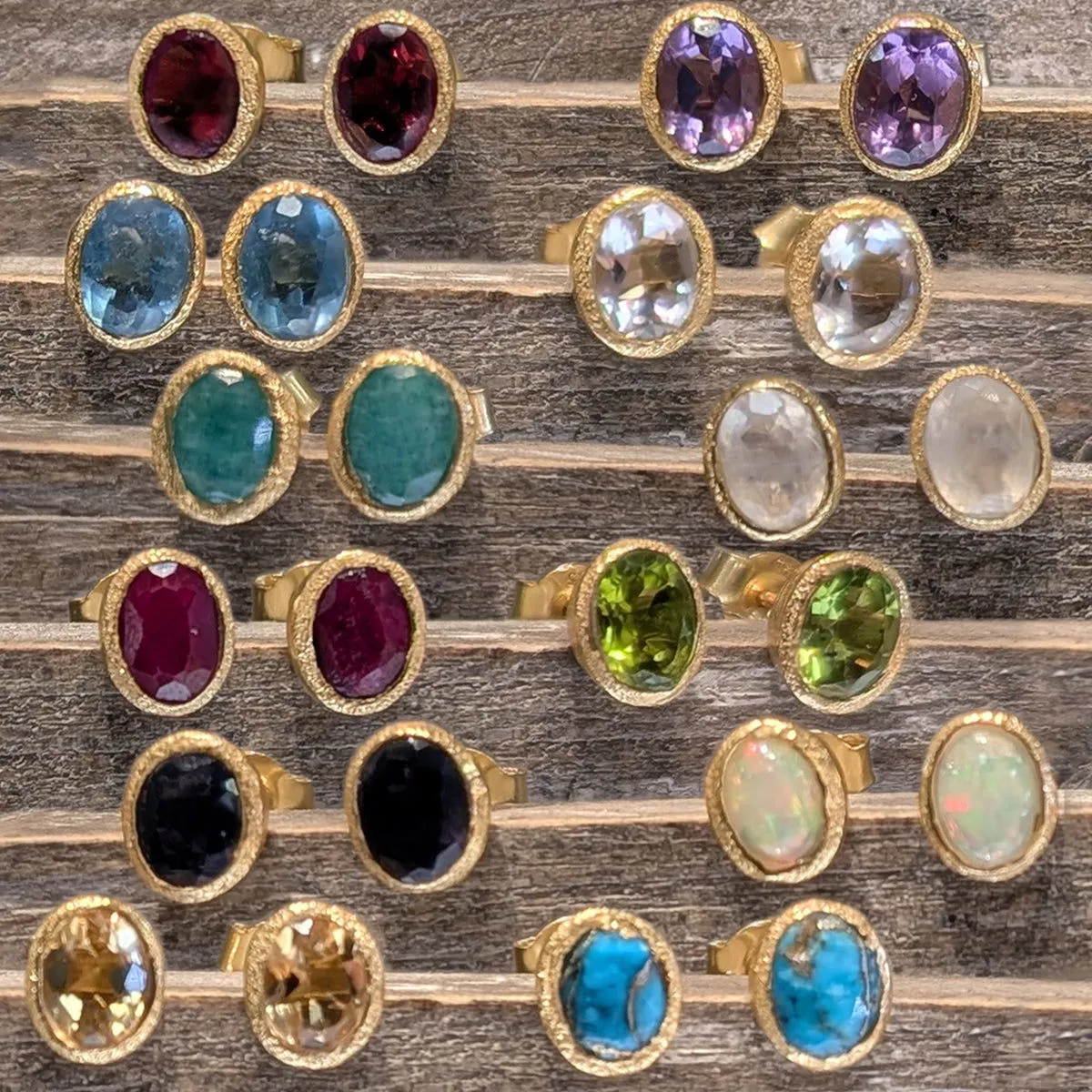 Birthstone Earrings by Jorge