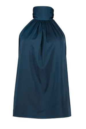 Bishop And Young Enchanted Romance Esme Tie Neck Halter In Emerald