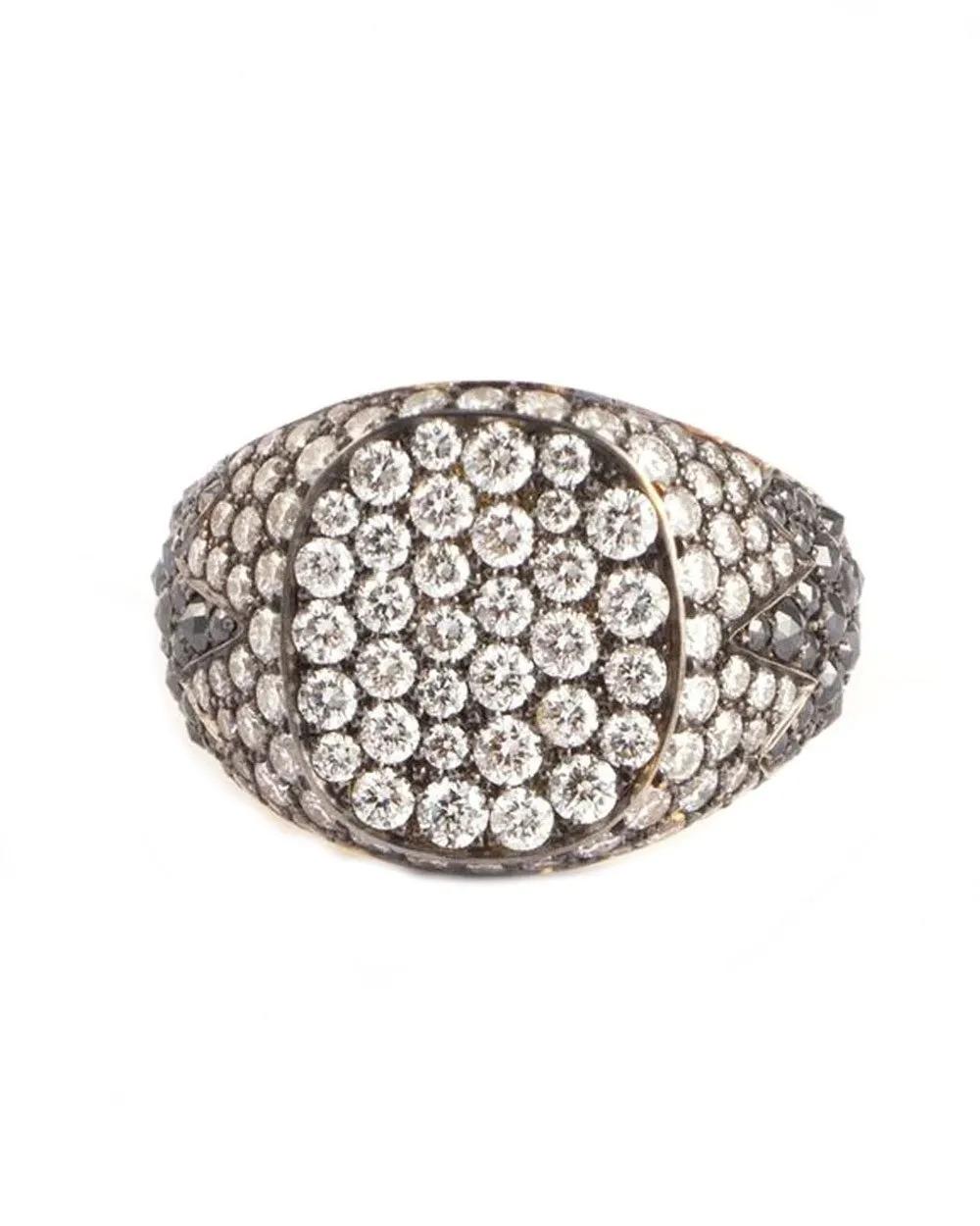 Black and White Diamond Ghetto Chic Ring