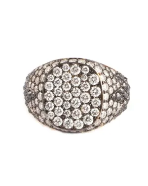 Black and White Diamond Ghetto Chic Ring
