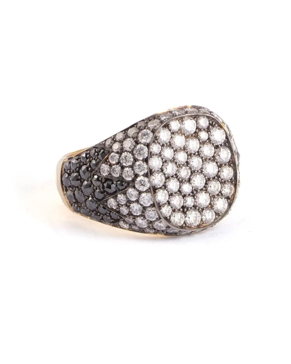 Black and White Diamond Ghetto Chic Ring