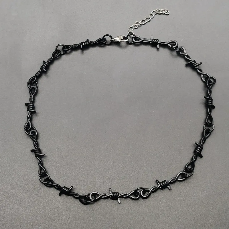 Black Barbed Wire Choker