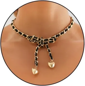 Black Choker Necklace for Women Gothic Black Heart Butterfly Bow Choker Necklace Black Velvet Collar Chokers Necklace Birthday Party Jewelry for Women