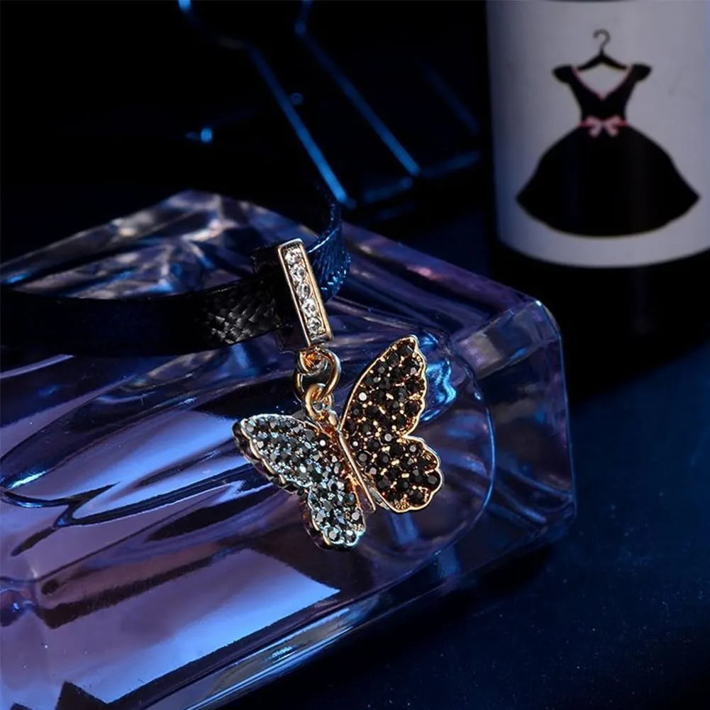 Black Choker Necklace for Women PU Choker with Elegant Pendant Jewelry Gothic Choker Collar Necklaces Gifts