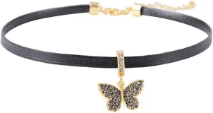 Black Choker Necklace for Women PU Choker with Elegant Pendant Jewelry Gothic Choker Collar Necklaces Gifts