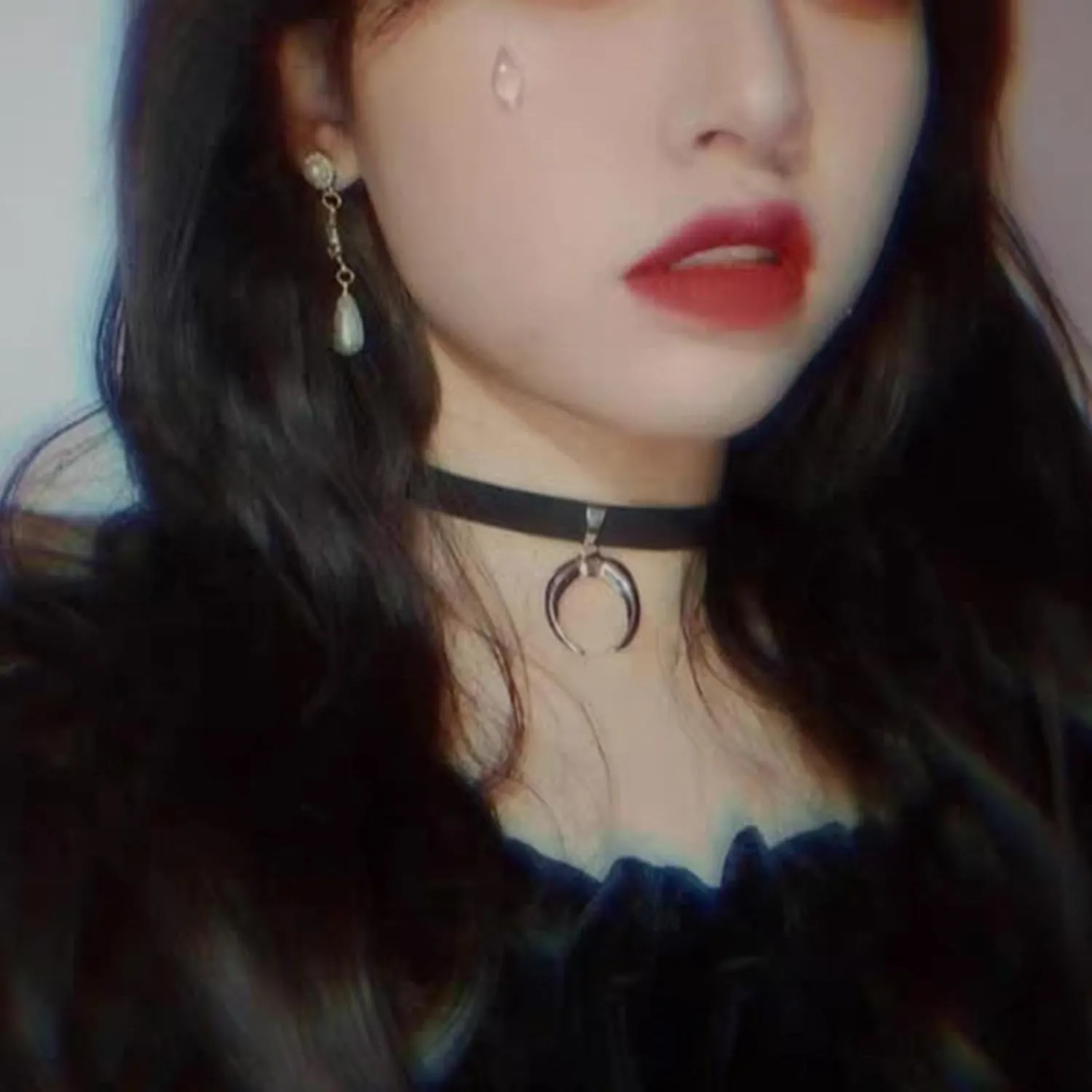 Black Choker Necklaces for Women Punk Goth Necklaces for Women Gothic Pendant Choker Leather Soft Collar Heart Sun Moon Chain 2000s Jewelry