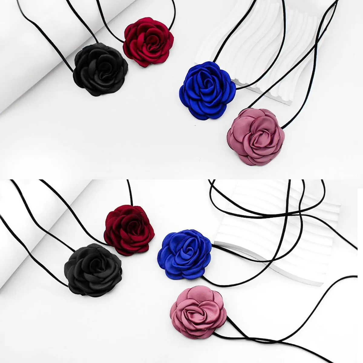 Black Choker Necklaces Set: Adjustable Black Velvet Chokers for Women Gothic Accessories