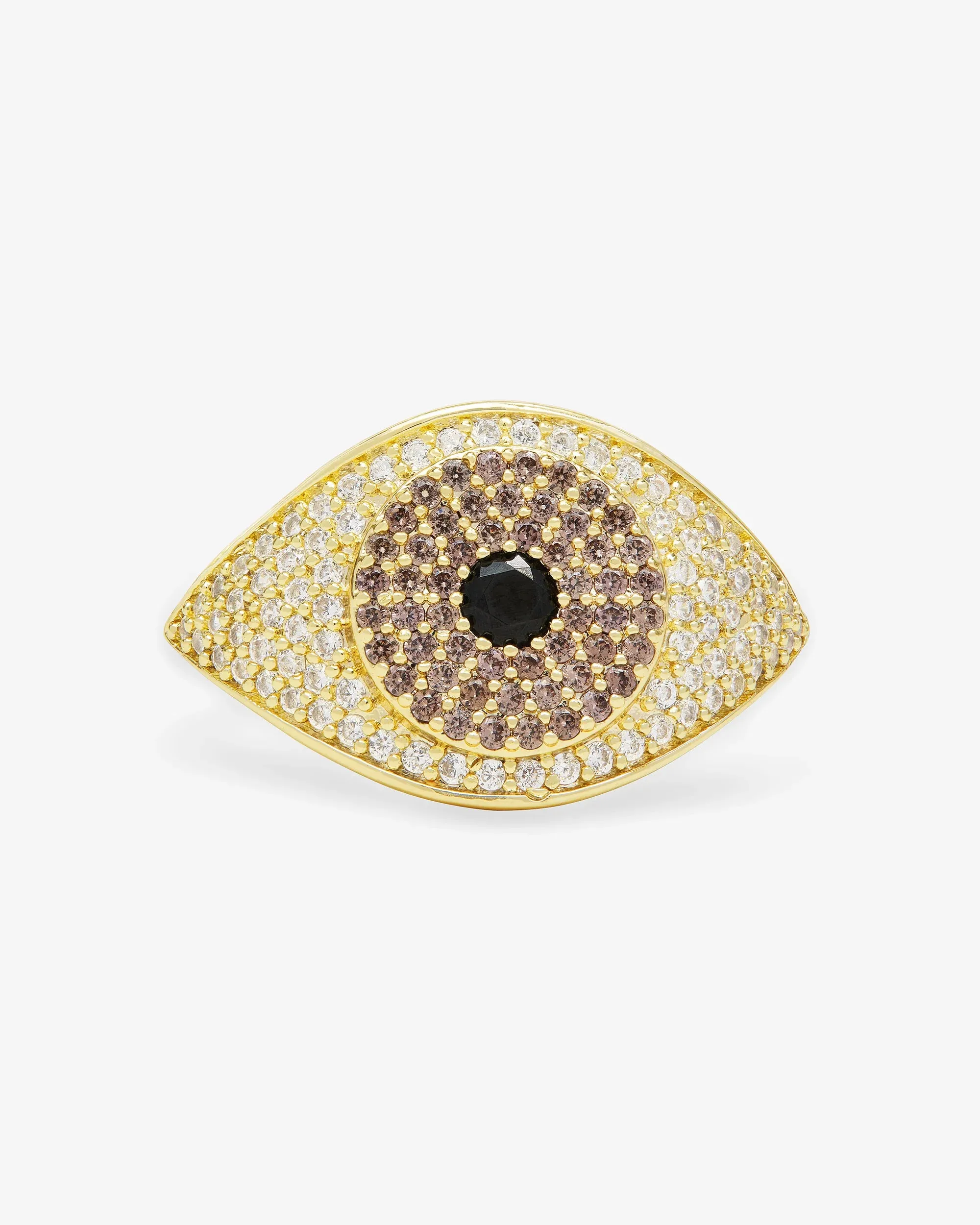 Black evil Eye Ring | Gold
