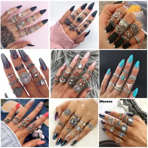 Boho Chic Tribal  Ring Sets