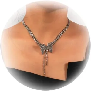 Boho Rhinestones Pearl Choker Necklace for Women Multilayer Pearl Prom Choker Necklaces