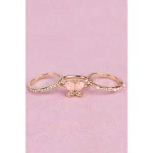 Boutique Chic Butterfly Garden Rings - 3 pcs