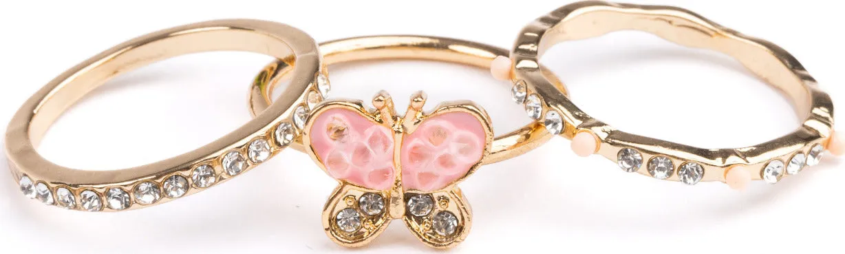 Boutique Chic Butterfly Garden Rings