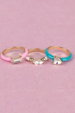 Boutique Chic Crystal Cool Rings (Small)