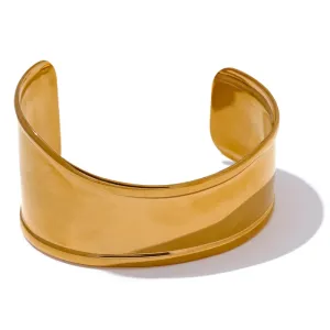 Bracelets Charm Jewelry - Stainless Steel - Wide Cuff Open Bangle - TSJ18