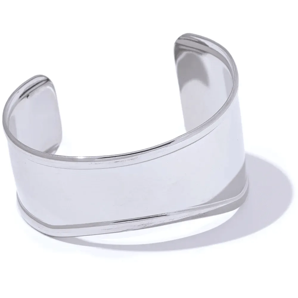 Bracelets Charm Jewelry - Stainless Steel - Wide Cuff Open Bangle - TSJ18