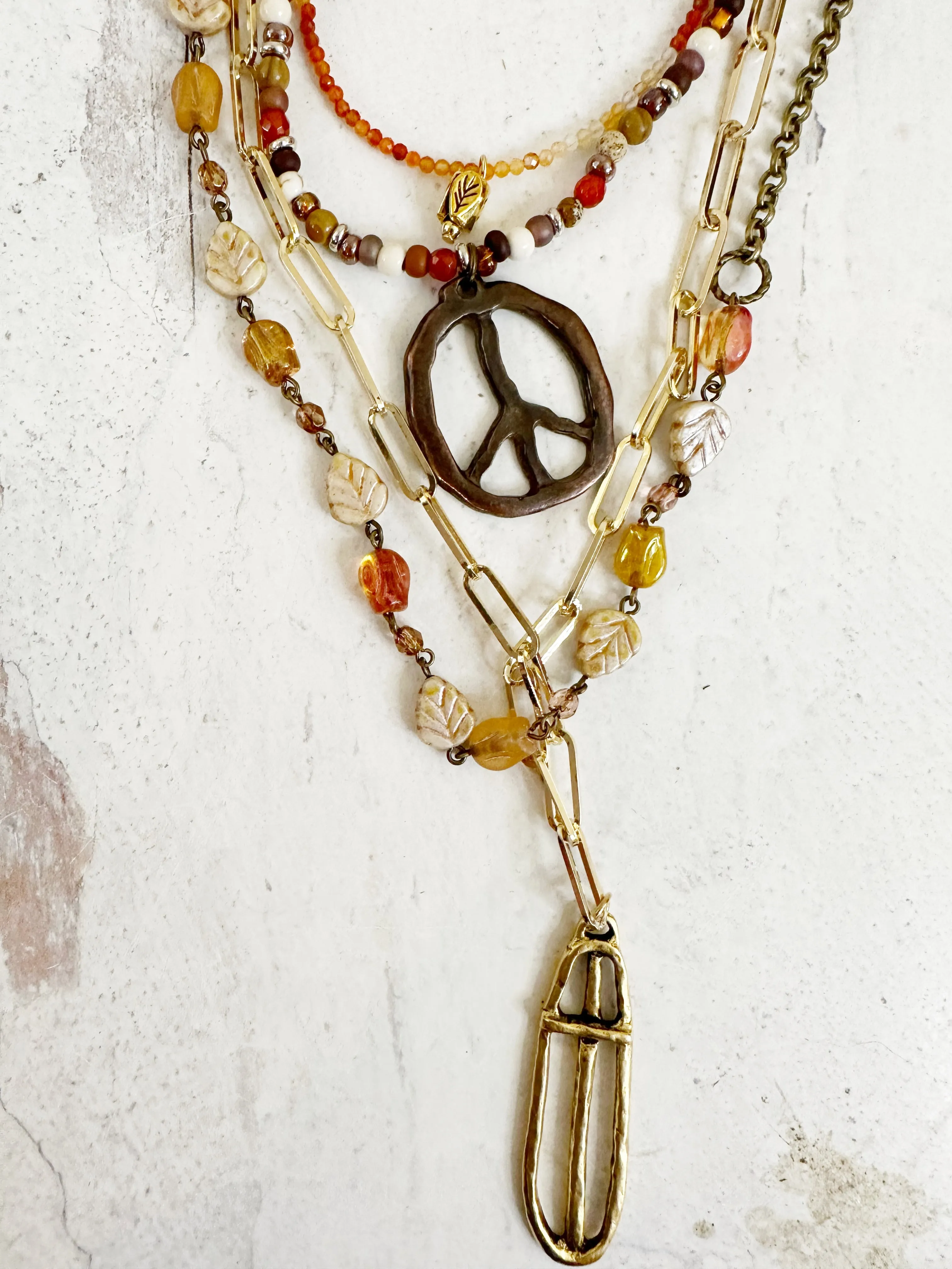 Bronze Beaded Chain