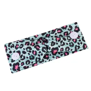 Button Sweat-absorbent Yoga Headband Fitness Forehead Band Anti-seize Headband Elastic Mask Sports Headband Comfort Hairband