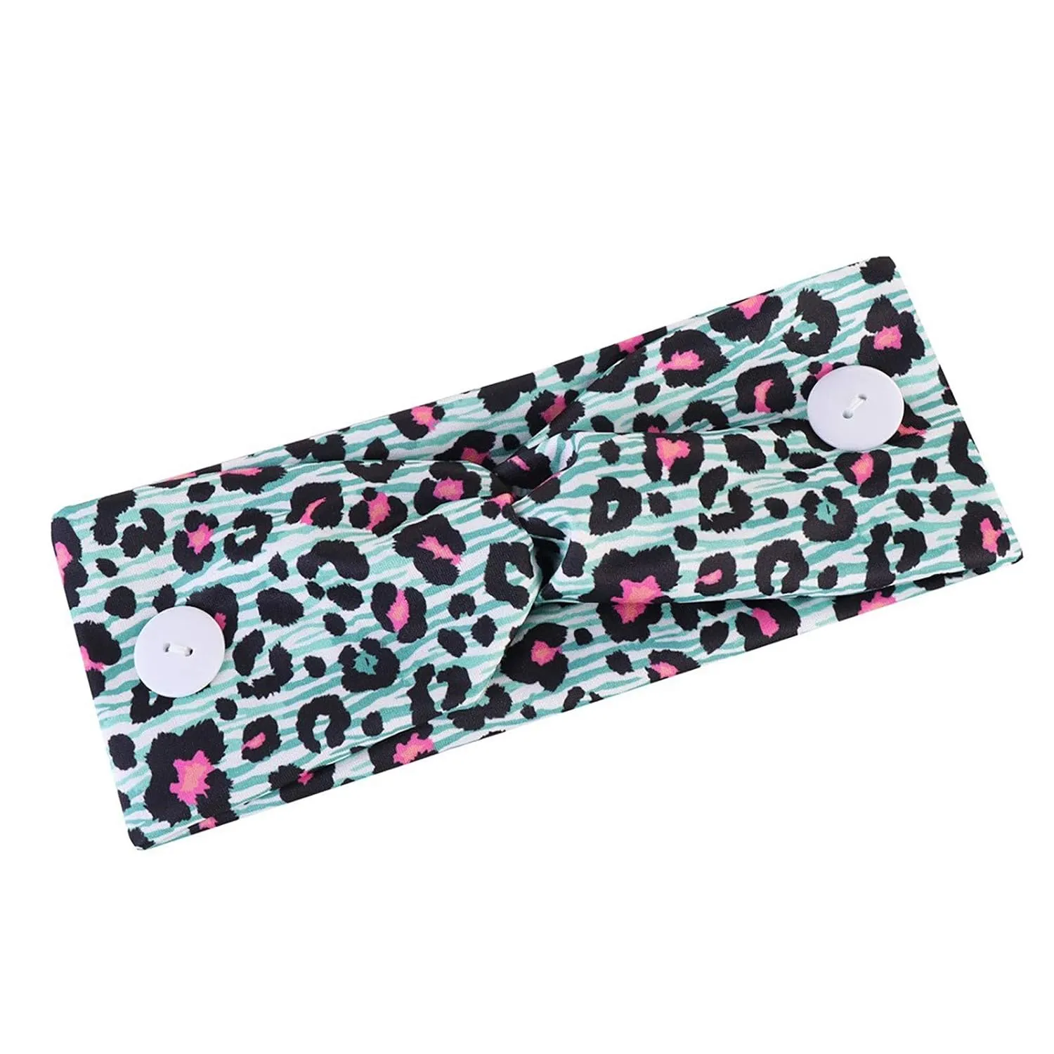 Button Sweat-absorbent Yoga Headband Fitness Forehead Band Anti-seize Headband Elastic Mask Sports Headband Comfort Hairband