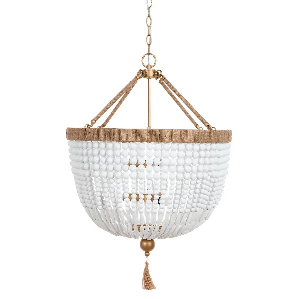 Cafe Malabar Beaded Pendant Natural White