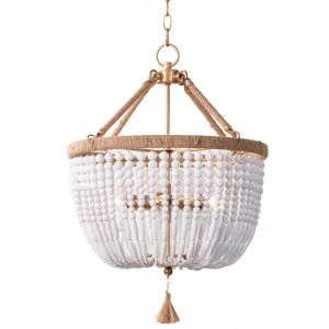 Cafe Malabar Beaded Pendant Natural White