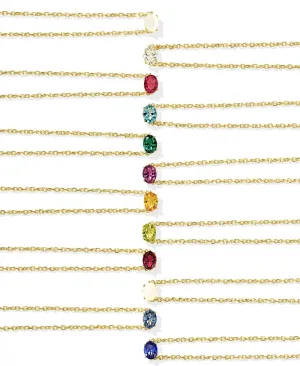 Cailin Crystal Pendant Birthstone Necklace