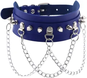 Chain Choker Necklace for Women Adjustable Handmade Hip Hop Costume Cosplay Nightclub Punk Neck Collar Choker