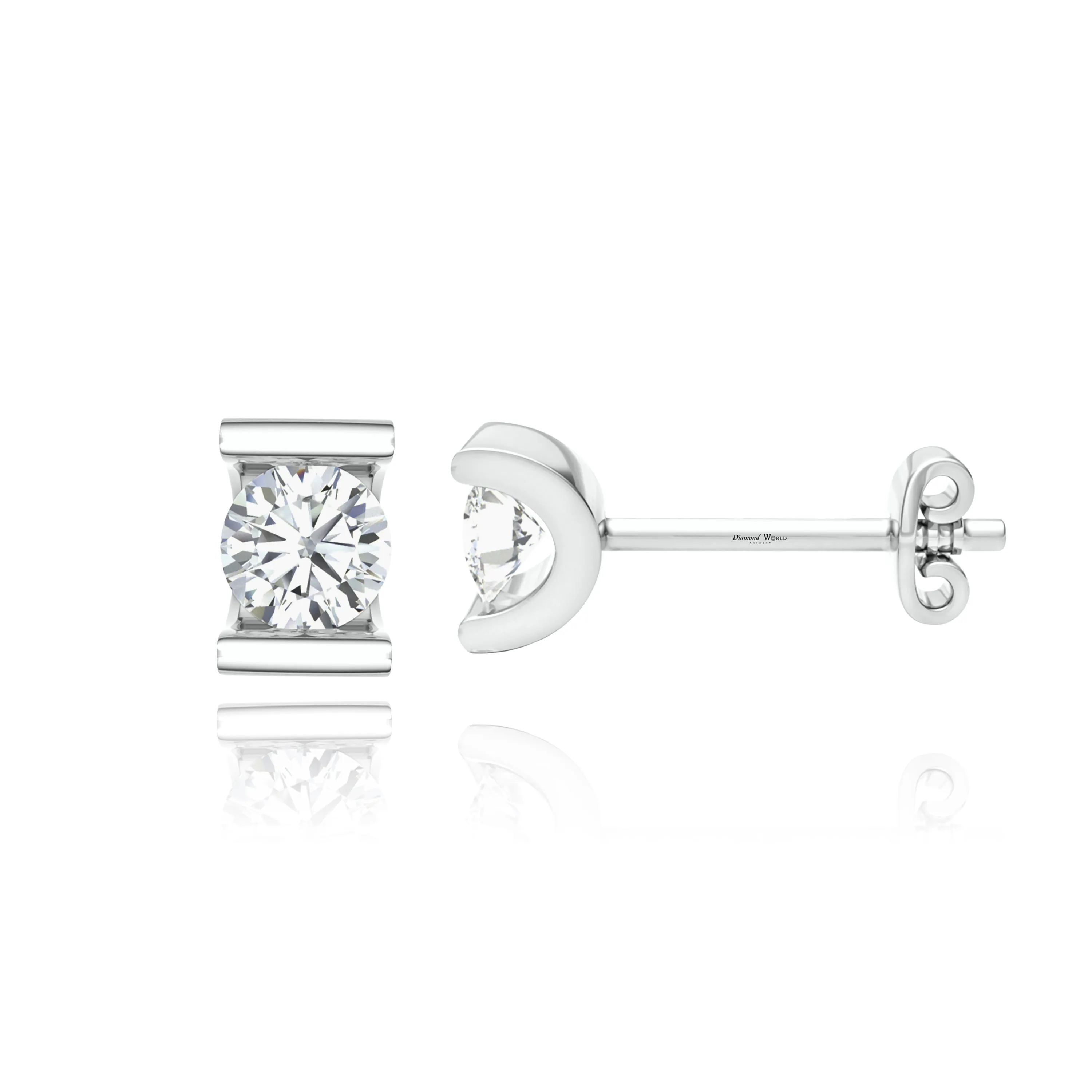 Chanel studs Brilliant Cut Diamonds Earrings