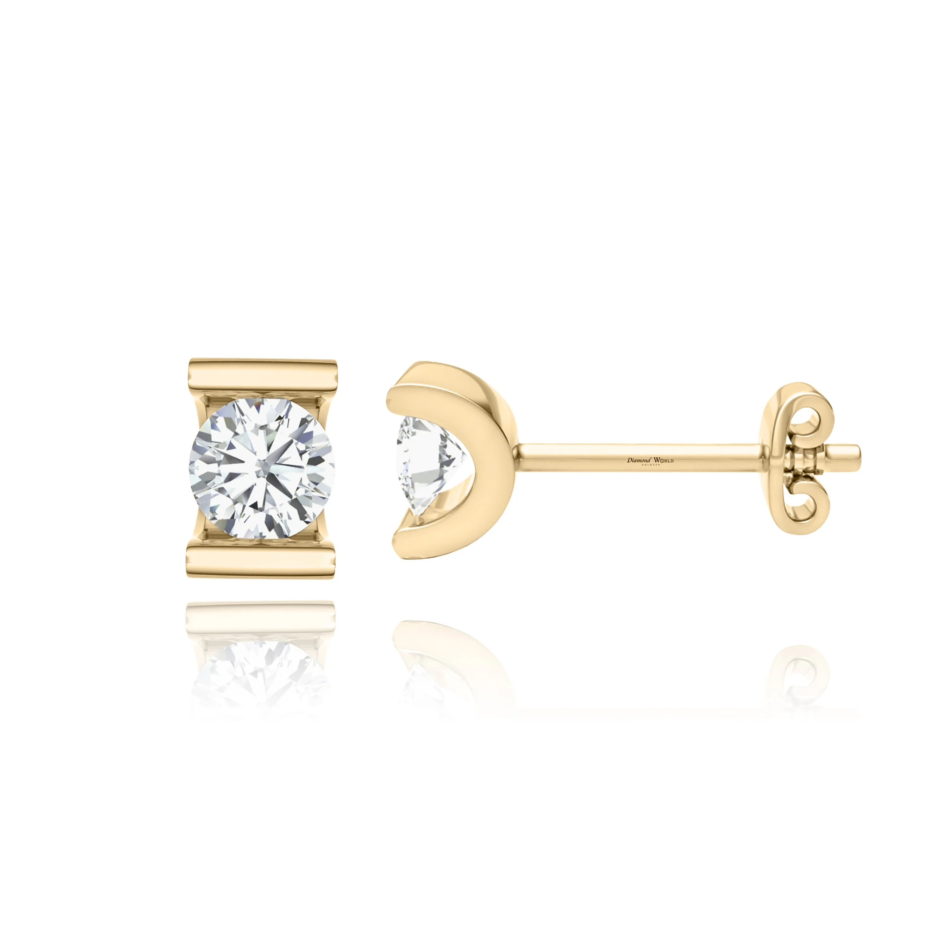 Chanel studs Brilliant Cut Diamonds Earrings