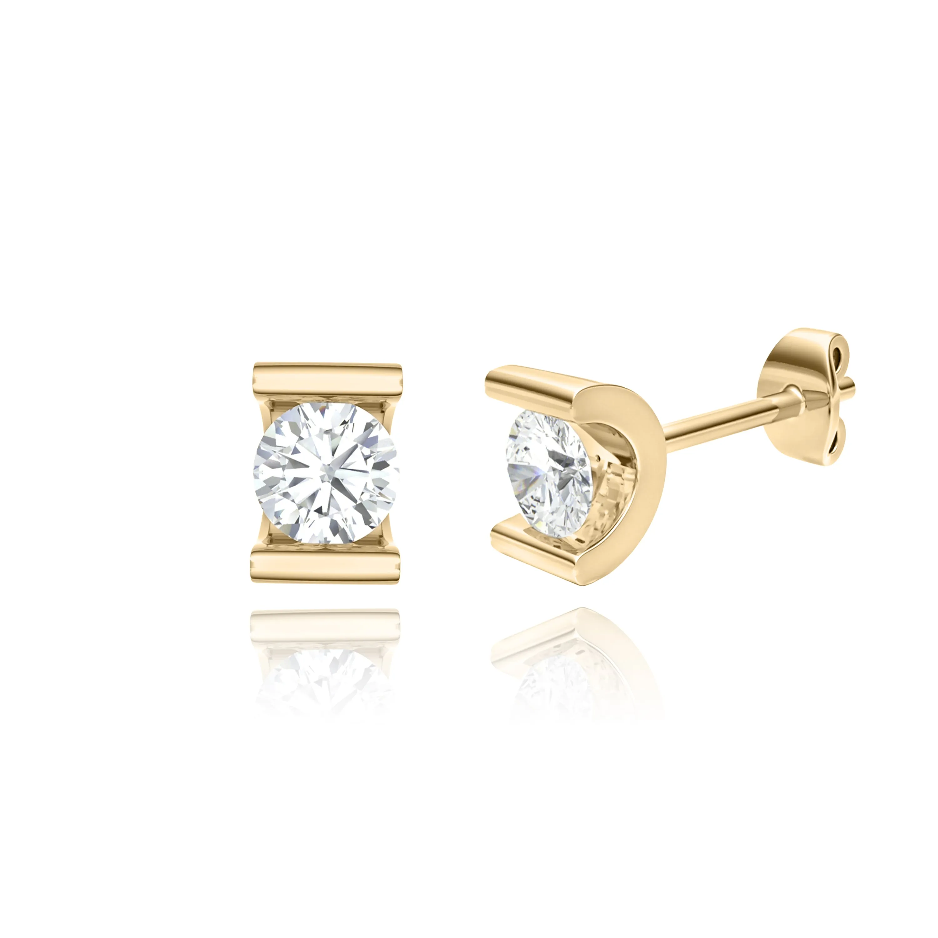 Chanel studs Brilliant Cut Diamonds Earrings