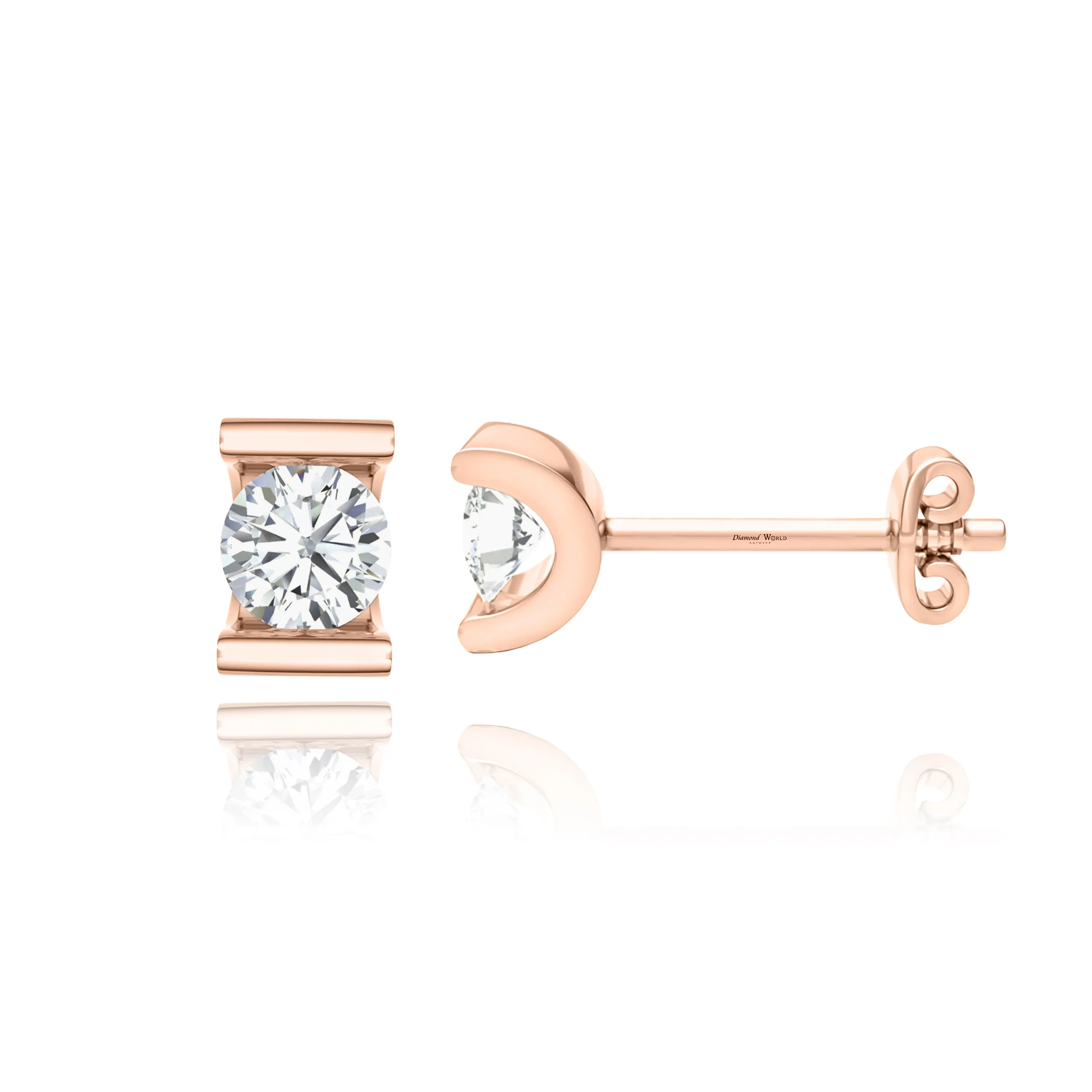 Chanel studs Brilliant Cut Diamonds Earrings