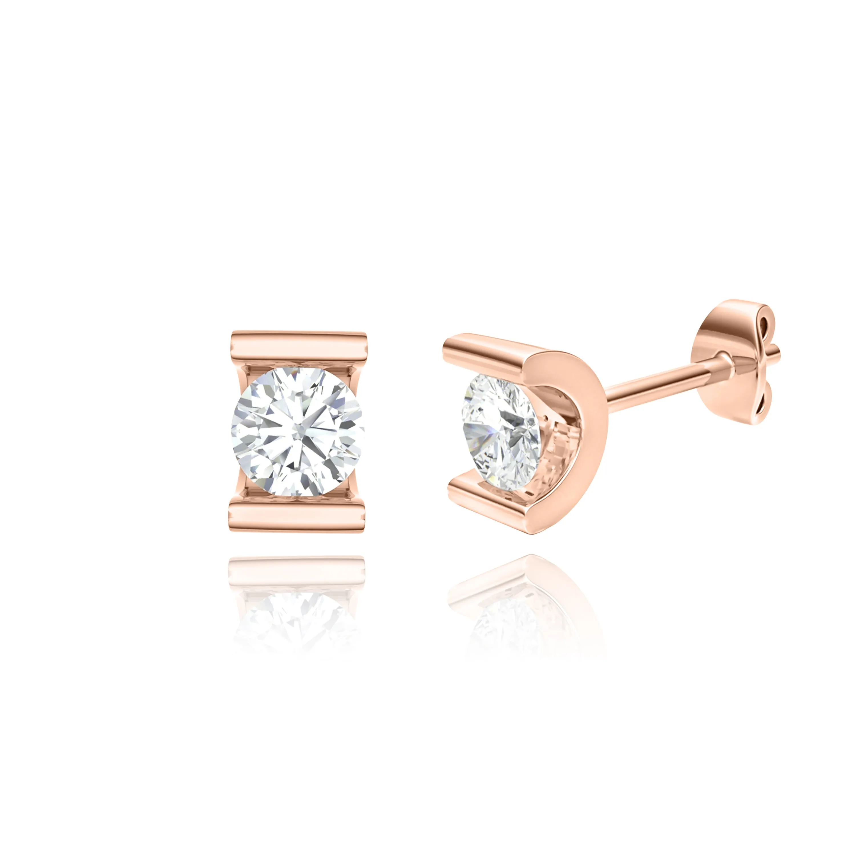Chanel studs Brilliant Cut Diamonds Earrings
