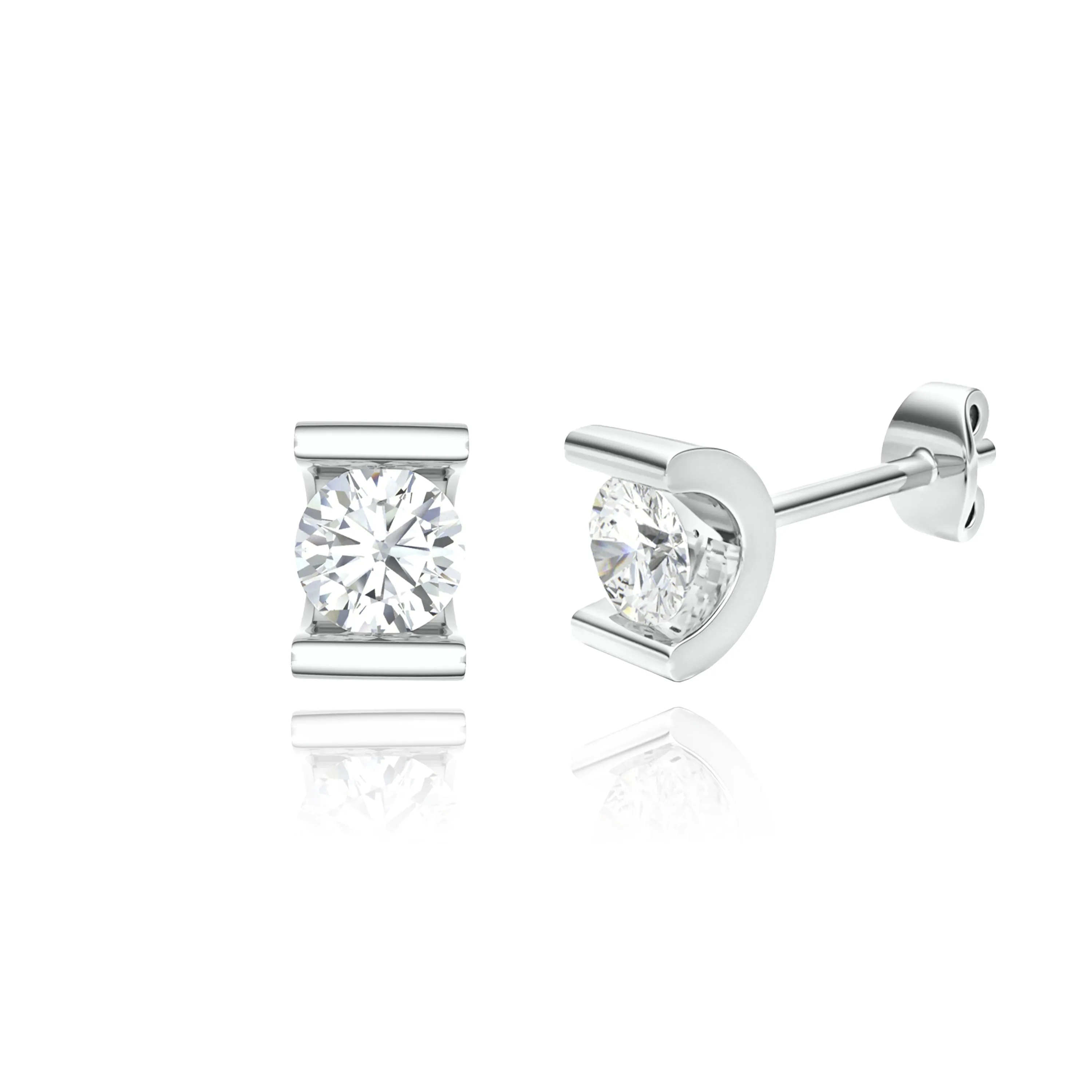 Chanel studs Brilliant Cut Diamonds Earrings