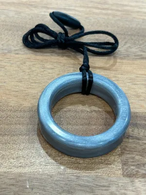 Chewigem Realm Ring Chew Necklace: Silver