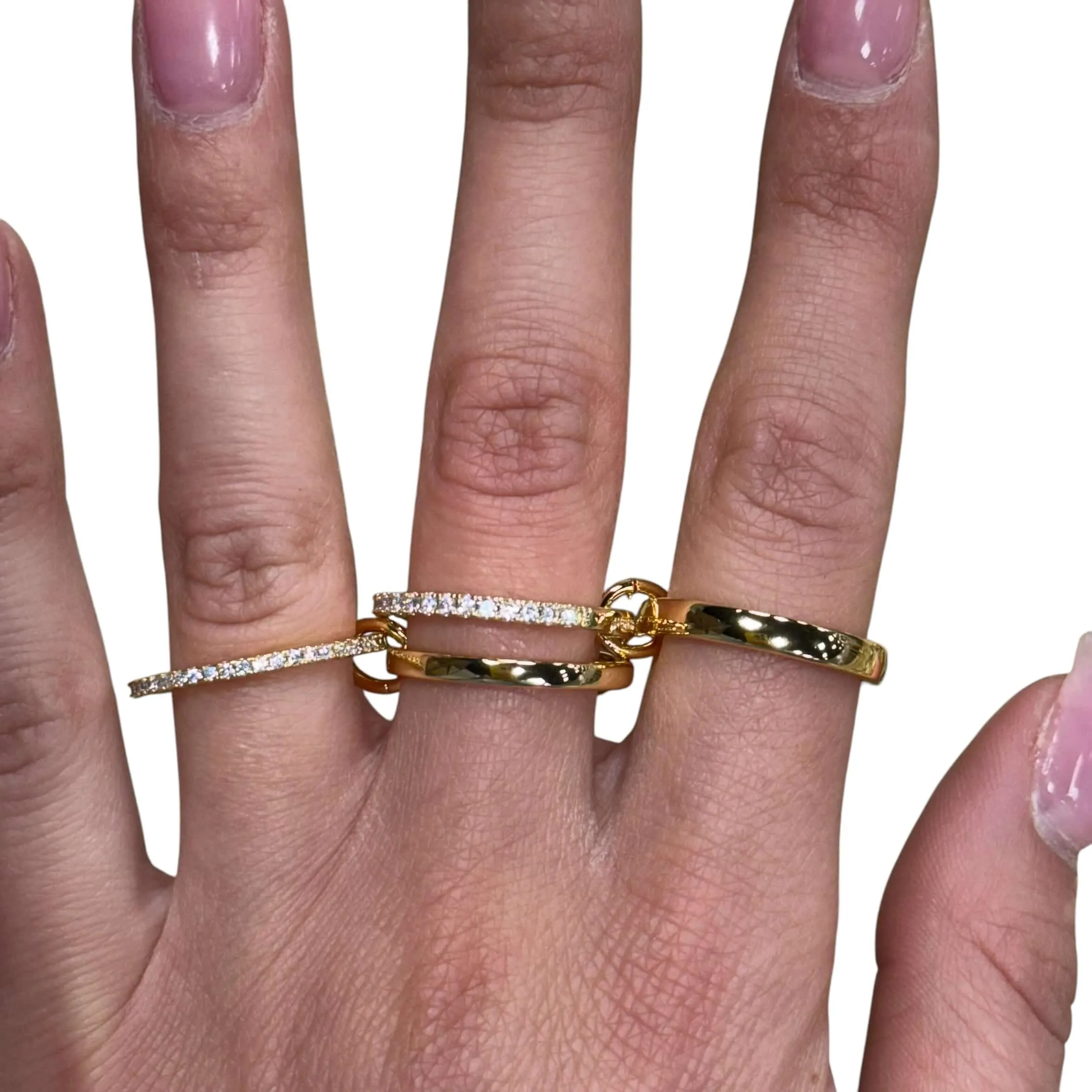 Chic Multi Band Eternity Ring - Gold