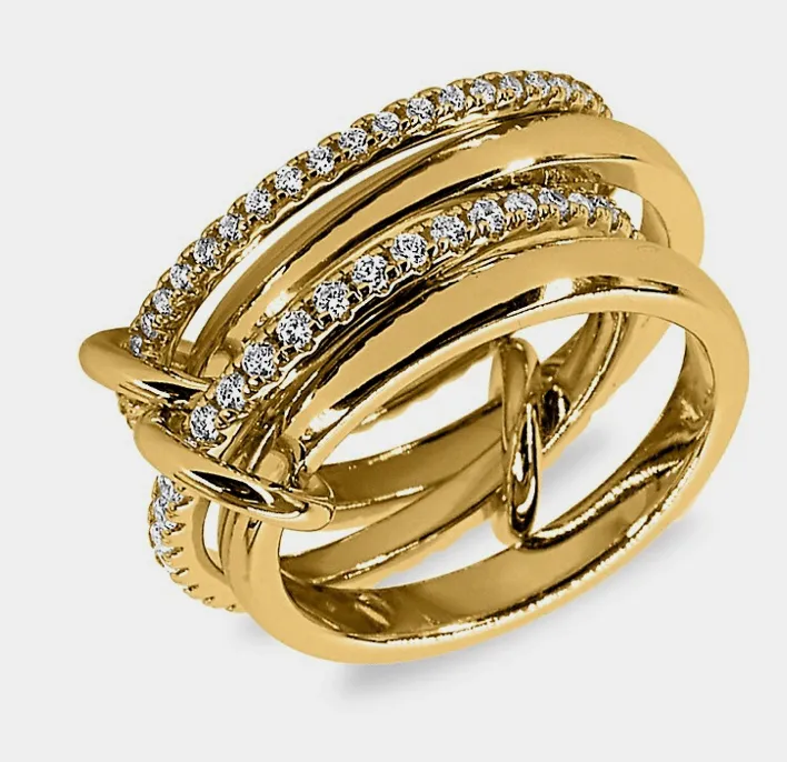 Chic Multi Band Eternity Ring - Gold