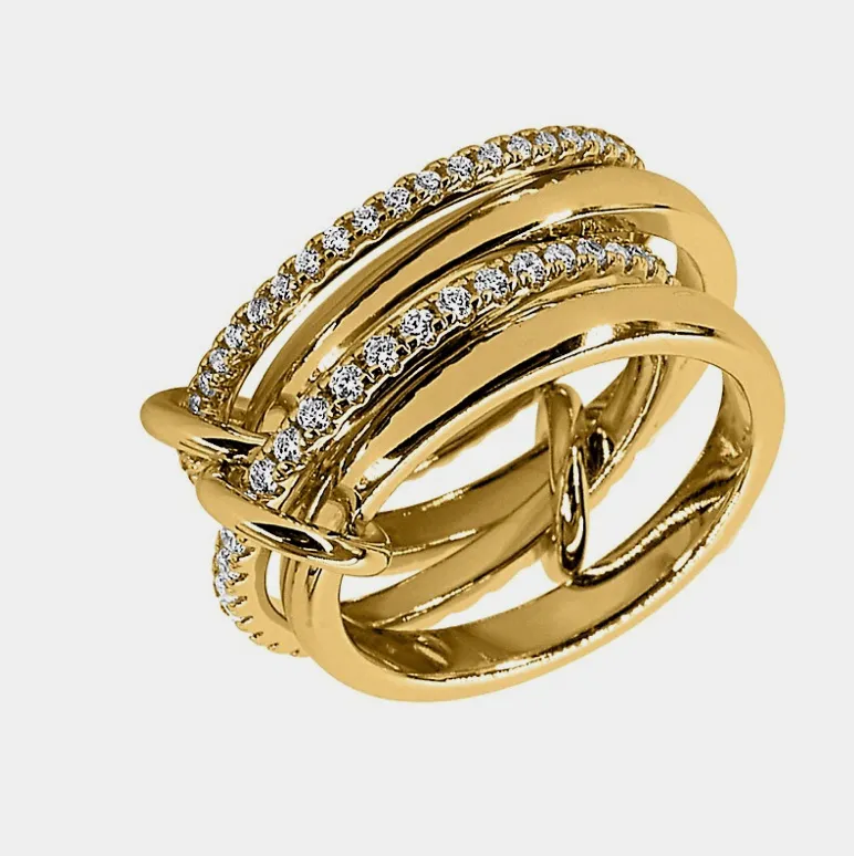 Chic Multi Band Eternity Ring - Gold