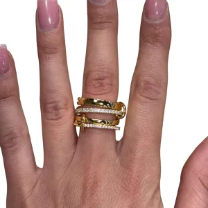 Chic Multi Band Eternity Ring - Gold