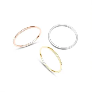 Chic Stainless Steel Couple Rings - Minimalist Titanium Steel Jewelry