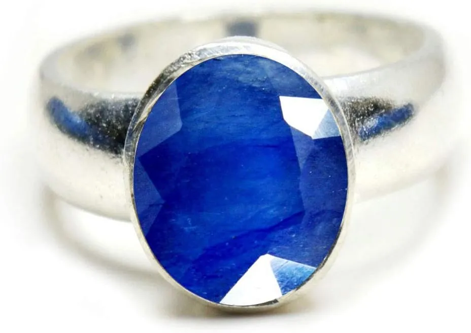 Choose Your Real Gemstone Ring Oval Shape 925 Sterling Silver Faceted Birthstone Jewelry 4-13