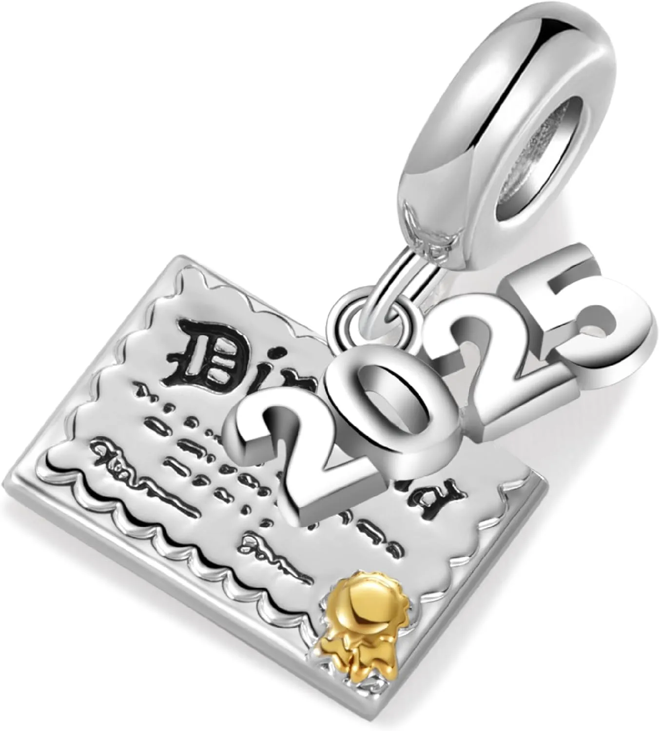 Class 2025 2024 Graduation Charm Compatible Pandora Charms Bracelets Family Pendant Graduate Cap Diploma Gift Dangle Anniversary Birthday