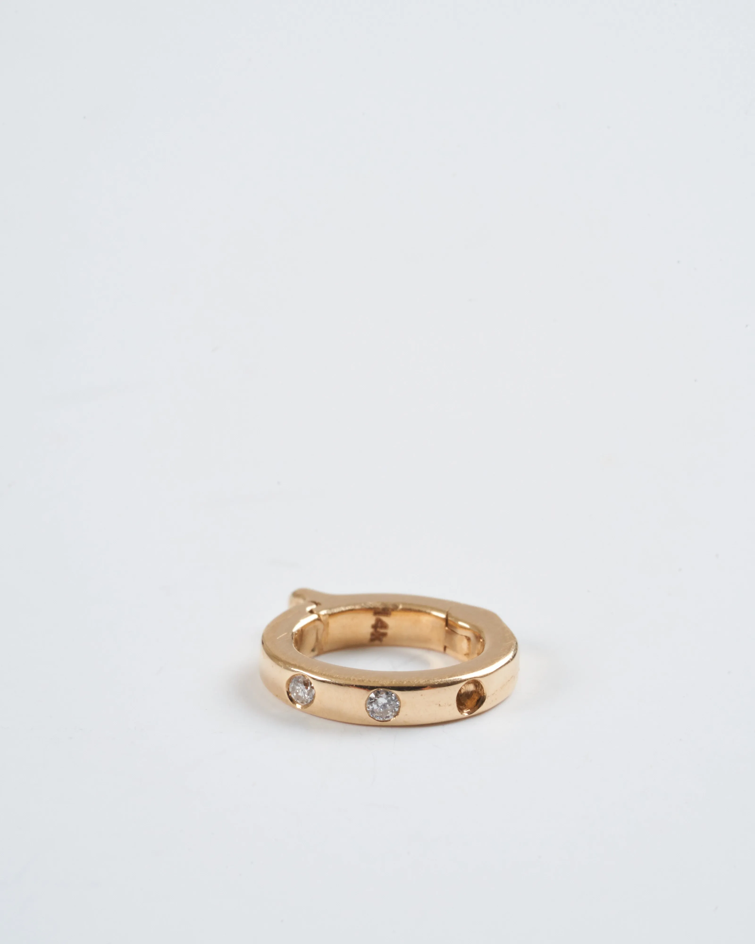 classic diamond tiny oval bale - gold/diamonds