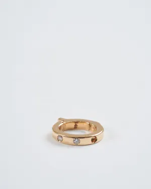 classic diamond tiny oval bale - gold/diamonds