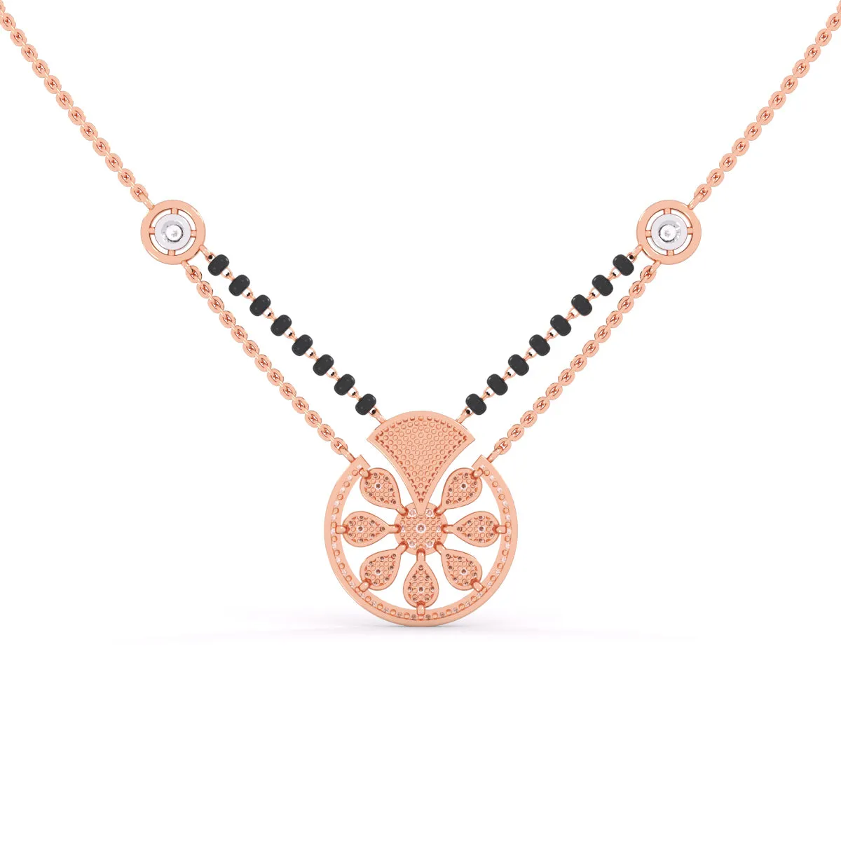 Classic Glimmering Round Diamond Mangalsutra