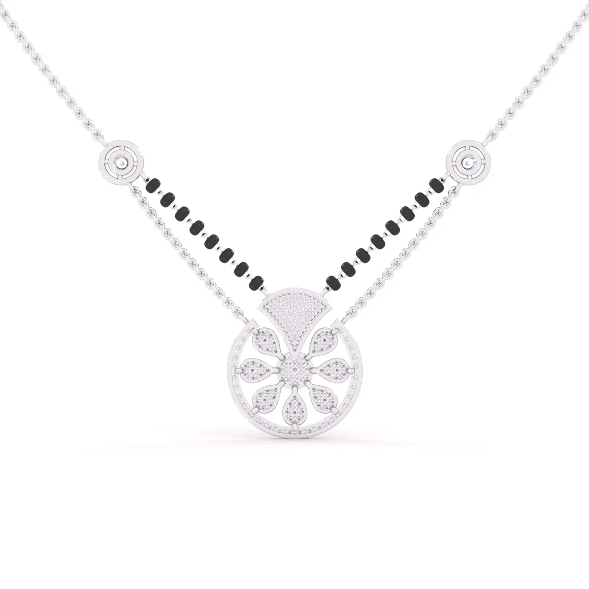 Classic Glimmering Round Diamond Mangalsutra