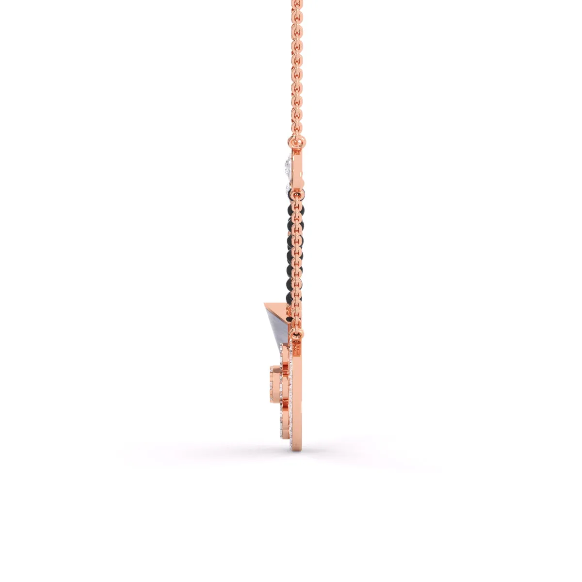 Classic Glimmering Round Diamond Mangalsutra