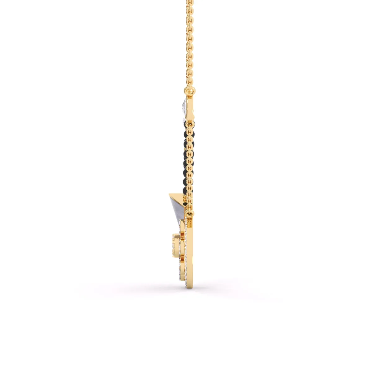 Classic Glimmering Round Diamond Mangalsutra