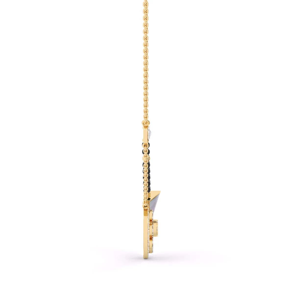 Classic Glimmering Round Diamond Mangalsutra
