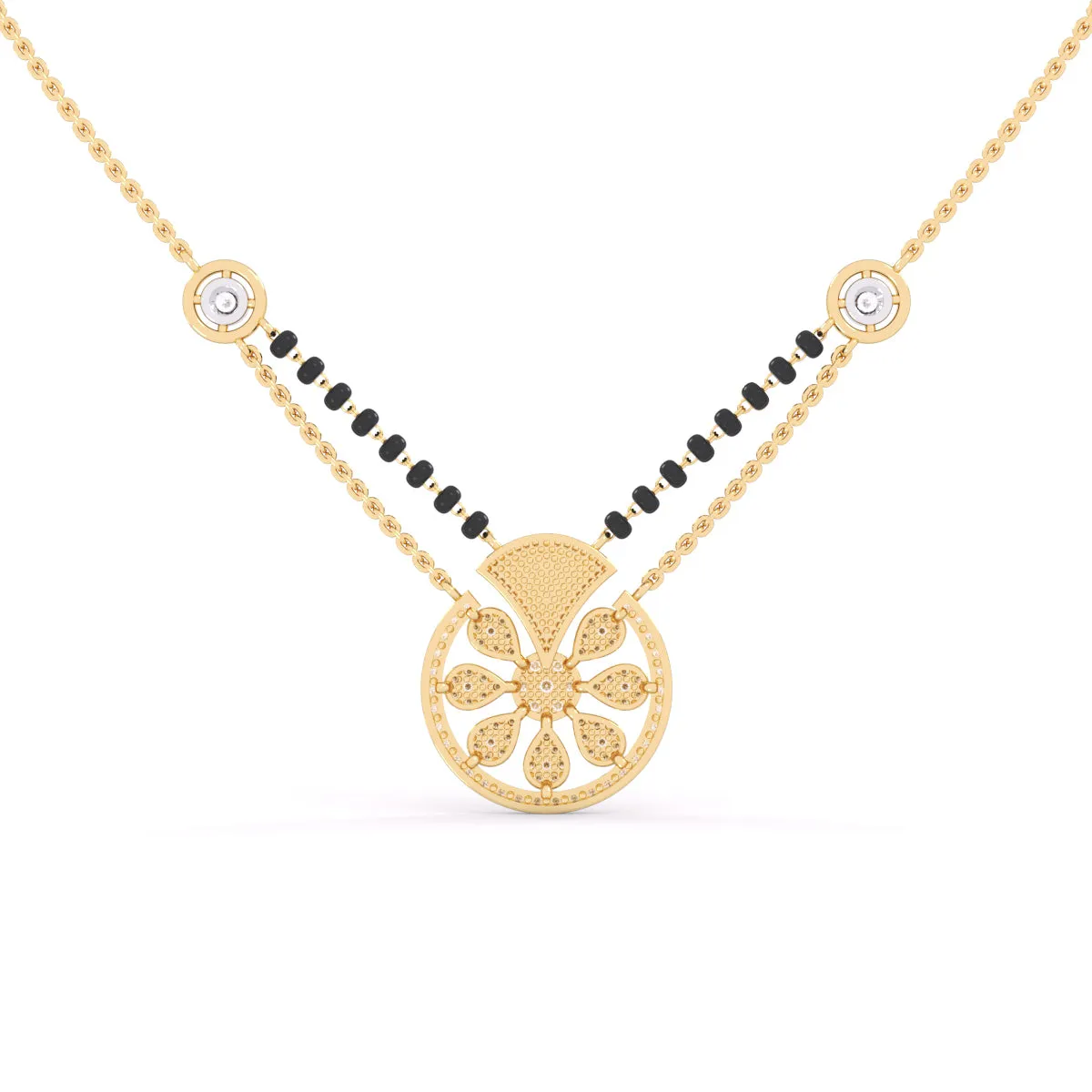 Classic Glimmering Round Diamond Mangalsutra